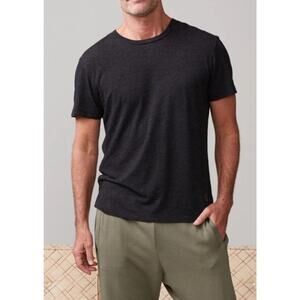 NWT Monrow Relaxed Crew Tee Shirt •Men S• Cotton Blend USA MT007 Grey Black